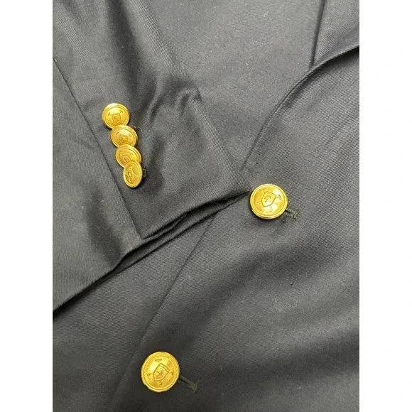 Lauren Ralph Lauren Blazer‎ Men's 42R Navy Wool Gold Buttons Sport Coat